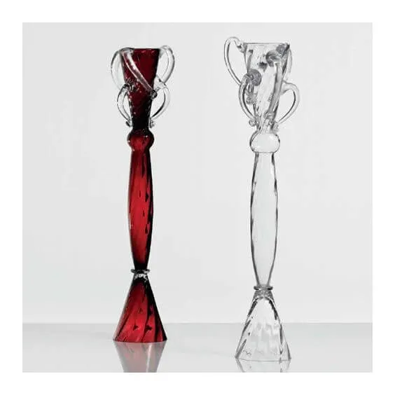Vase WATTEAU I rot geblasenes Glas