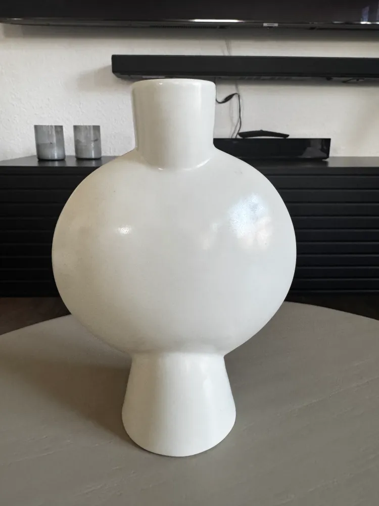 Vase Zonda Weiß 24 cm von Exner
