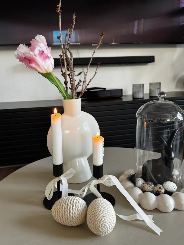 Vase Zonda Weiß 24 cm von Exner