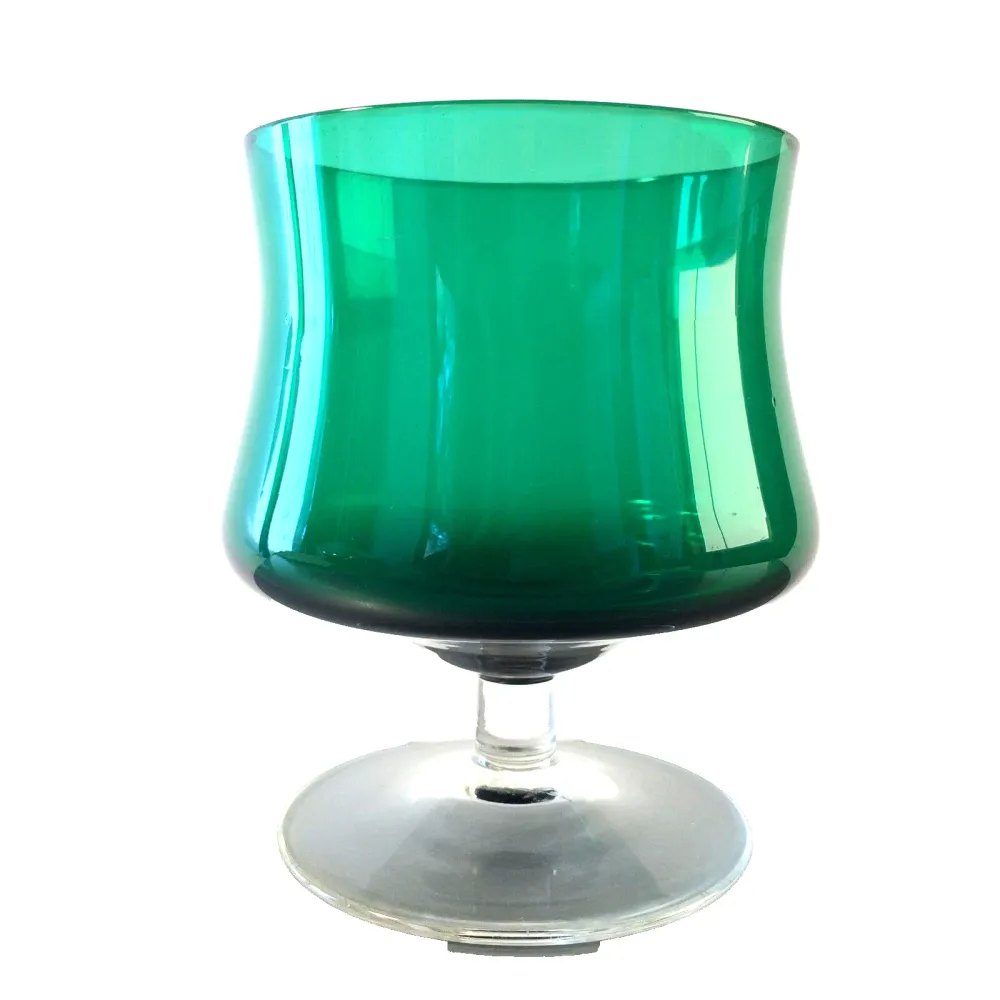 Vintage Glas grün Glasschale Dessertglas 50er 60er 11,8 cm Vase