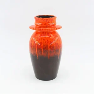 Vintage WGP Dümler & Breiden Keramik Vase 82/21 1970er Jahre Fat Lava Glasur Mid-Century Modern Pop-Art Design