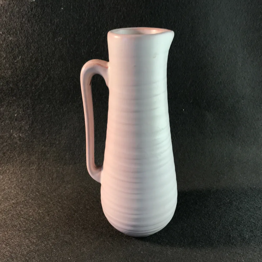 WÄCHTERSBACH Keramik Vase Bremen rosa Rillen 50er 60er Ursula Freca 17,5