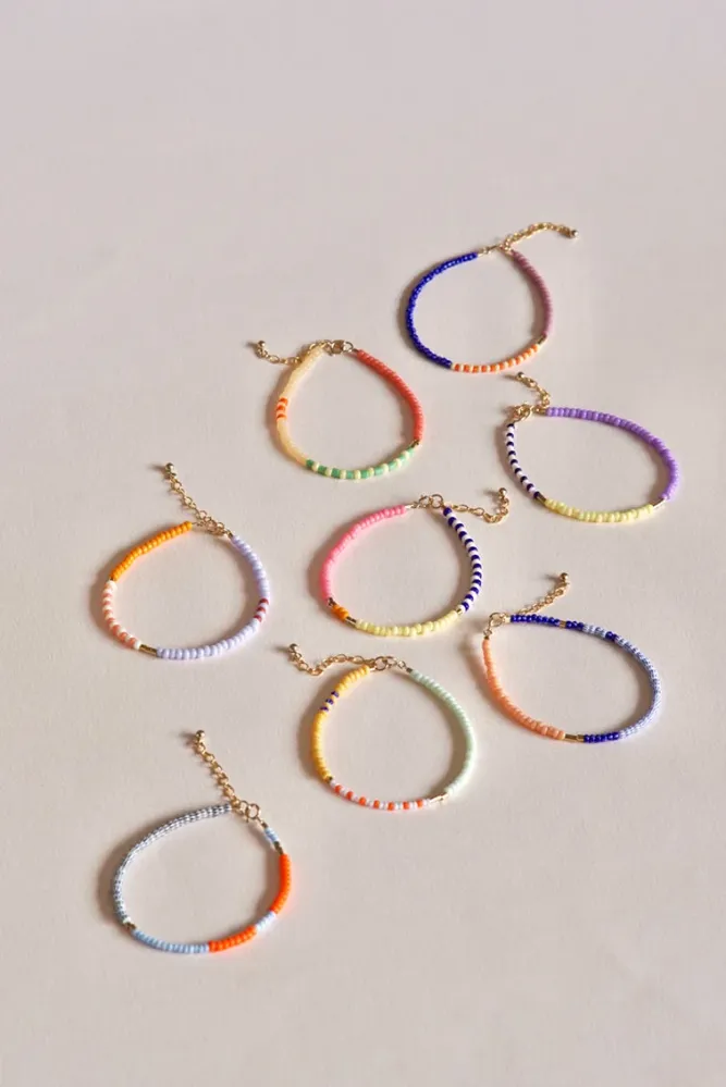 Armband LENTE - blush - deep blue - blue stripes | SAN SAN