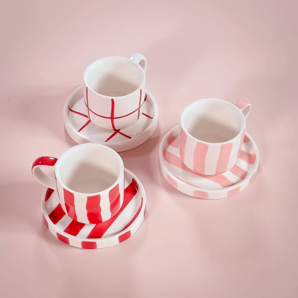 Becher Stripes - incanto rose