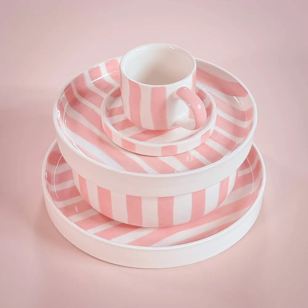 Becher Stripes - incanto rose