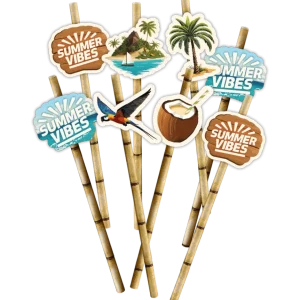Bunte Strohhalme Summer Vibes 8pcs