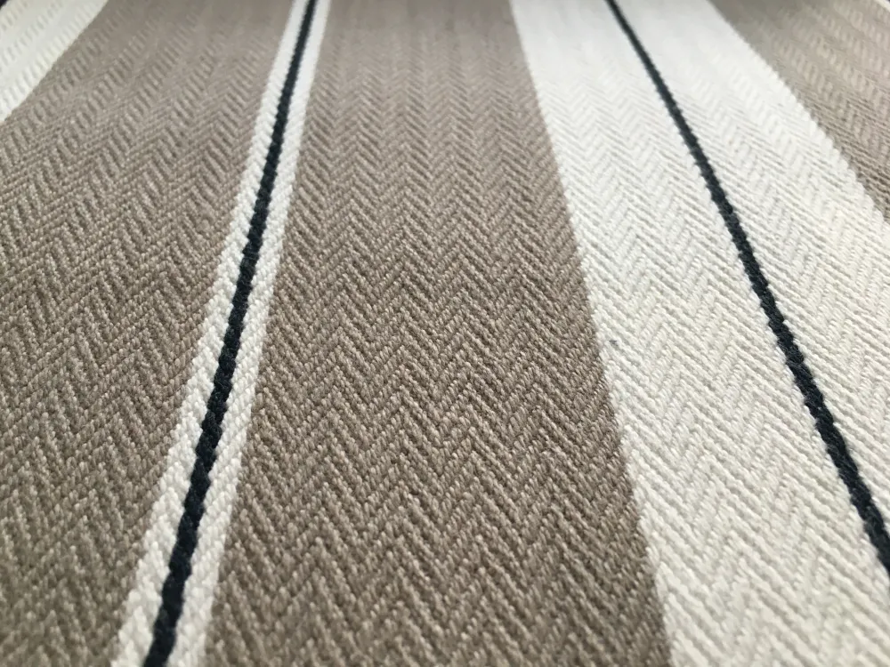 Cotton Stripes - charcoal & linen