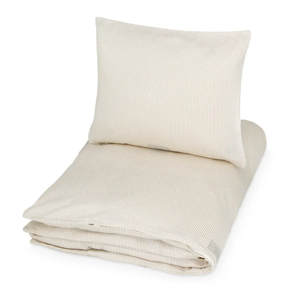 Erwachsenen Bettwäsche, 140x200cm - GOTS Classic Stripes Camel