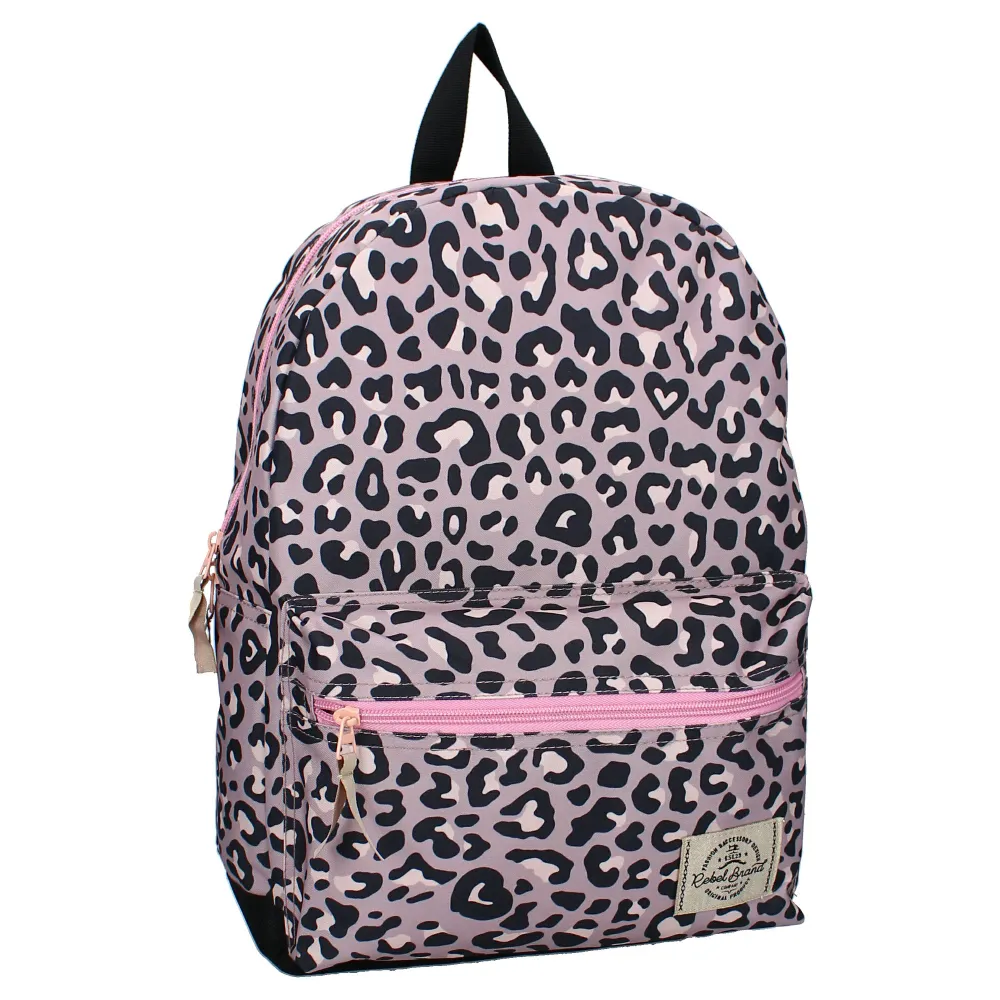 Milky Kiss Rucksack Next Level Vibes – Pinkfarbener Schulrucksack mit Reißverschlussfächern