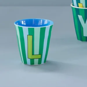 Mittelgroße Becher - Blau - K - Stripes