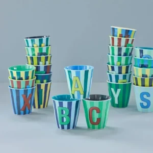 Mittelgroße Becher - Mehrfarbig - P - Stripes