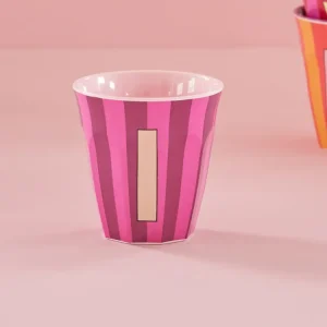 Mittelgroße Becher - Pink - I - Stripes