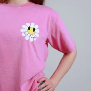 MOOIJ Good Vibes Only T-Shirt - Acidwash Pink