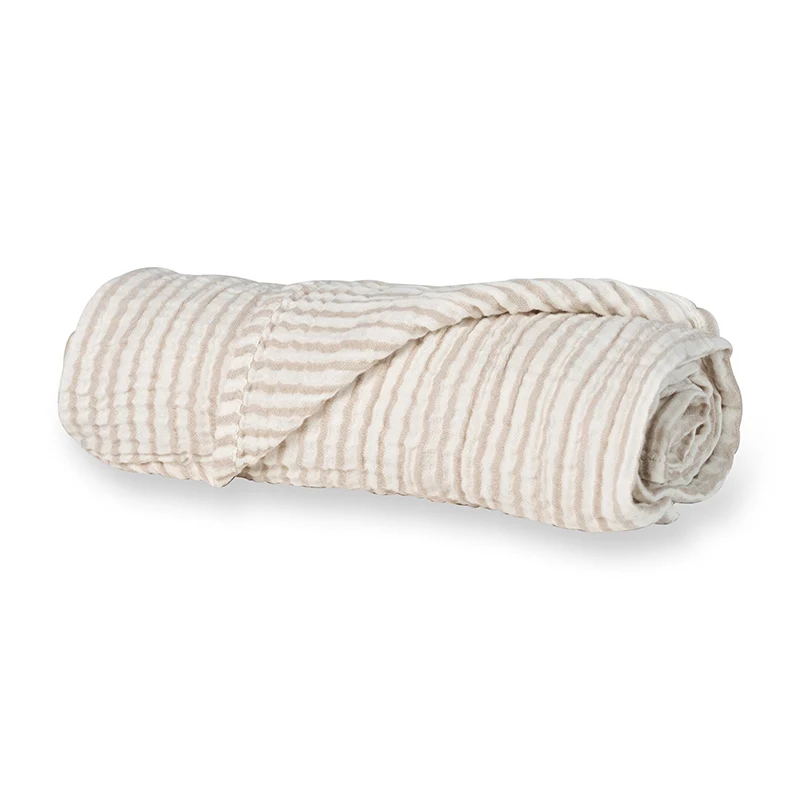 Quax Musselin Decke 'Natural Collection' Stripes