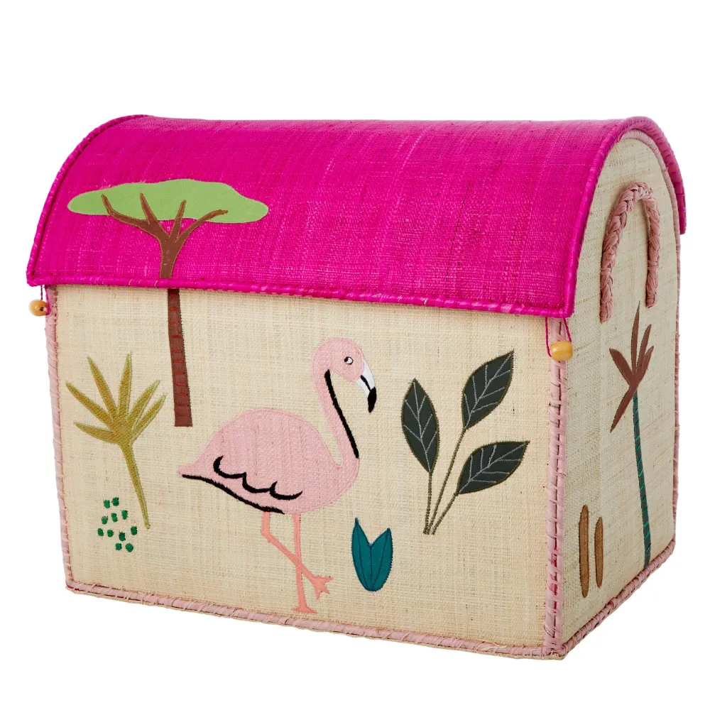 Rice Aufbewahrungskorb Gross Pink Jungle