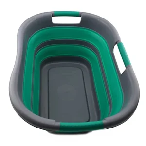 SAMMART Wäschekorb, faltbar, Kunststoff, 30 l, faltbar, Pop-Up-Aufbewahrungsbehälter/Organizer – tragbare Waschwanne – pla...