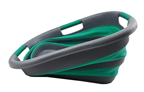 SAMMART Wäschekorb, faltbar, Kunststoff, 30 l, faltbar, Pop-Up-Aufbewahrungsbehälter/Organizer – tragbare Waschwanne – pla...