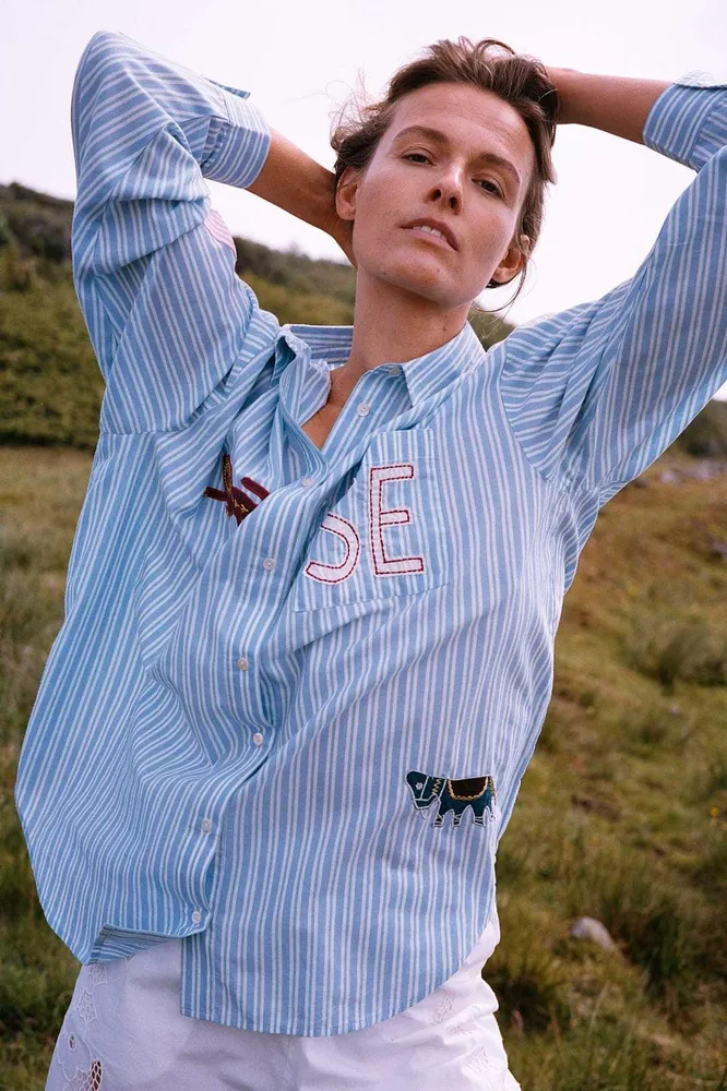 Sissel Edelbo - Pil Shirt SE 1788 - Green Stripes