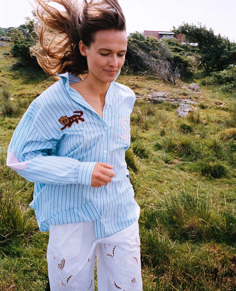 Sissel Edelbo - Pil Shirt SE 1788 - Green Stripes