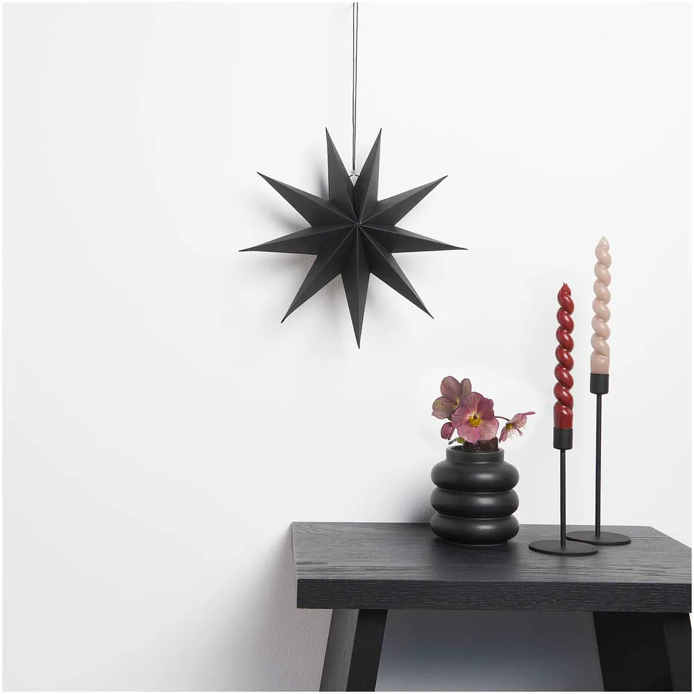 Weihnachtsschmuck Papierstern auffaltbar 28cm schwarz