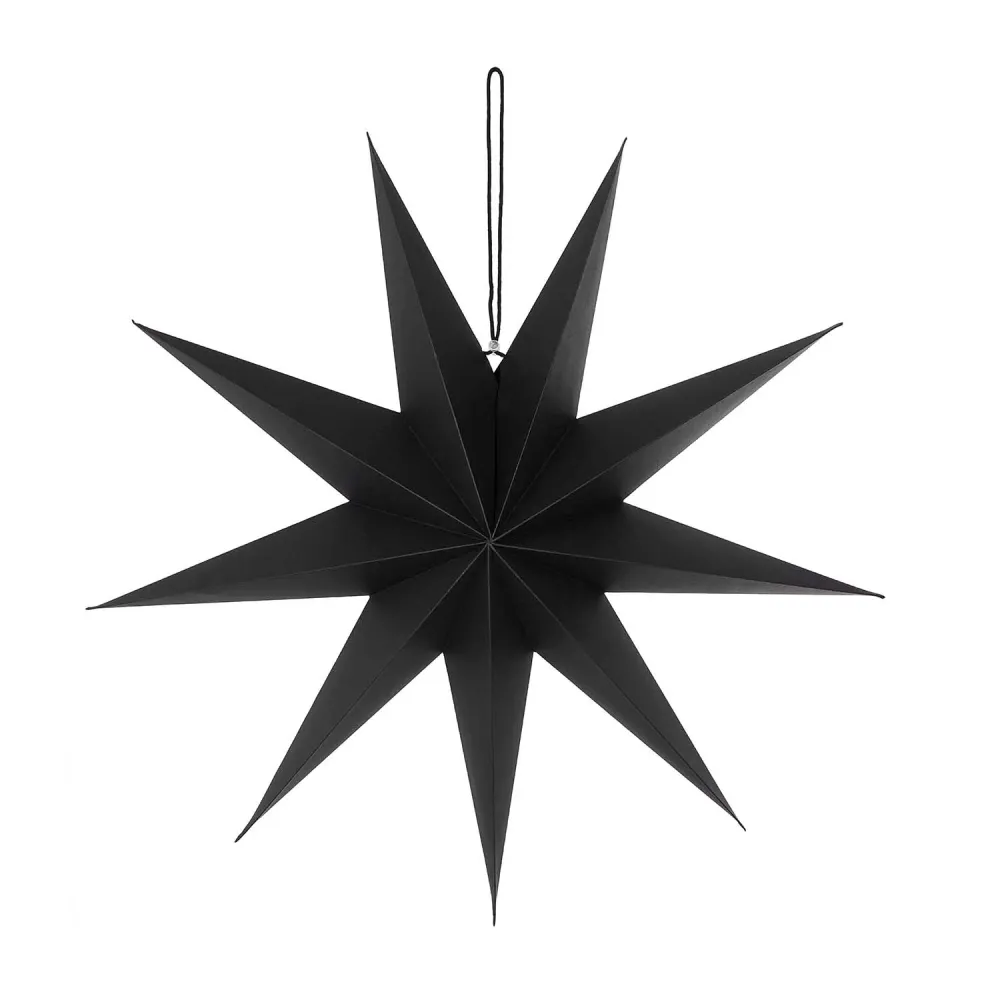 Weihnachtsschmuck Papierstern auffaltbar 45cm schwarz