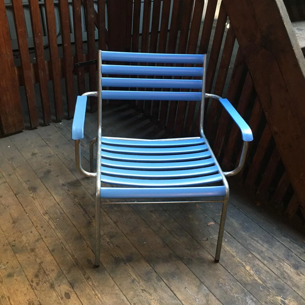 ARMSESSEL MODELL 21A HELLBLAU (EINZELSTÜCK)
