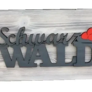 Black Forest Schwarzwaldbrett "Alexandra" mit Schriftzug SchwarzWALD