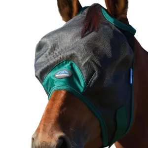 Comfitec Durable Mesh Fliegenmaske Black/Forest Green XL