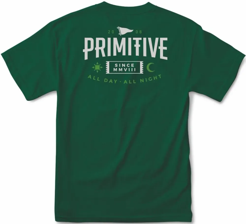 Primitive All Night Tee Forest Green