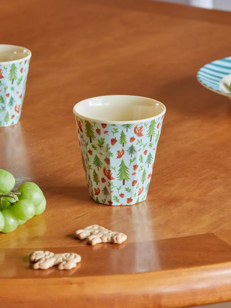 Rice Becher medium -blau- Happy Forest Print