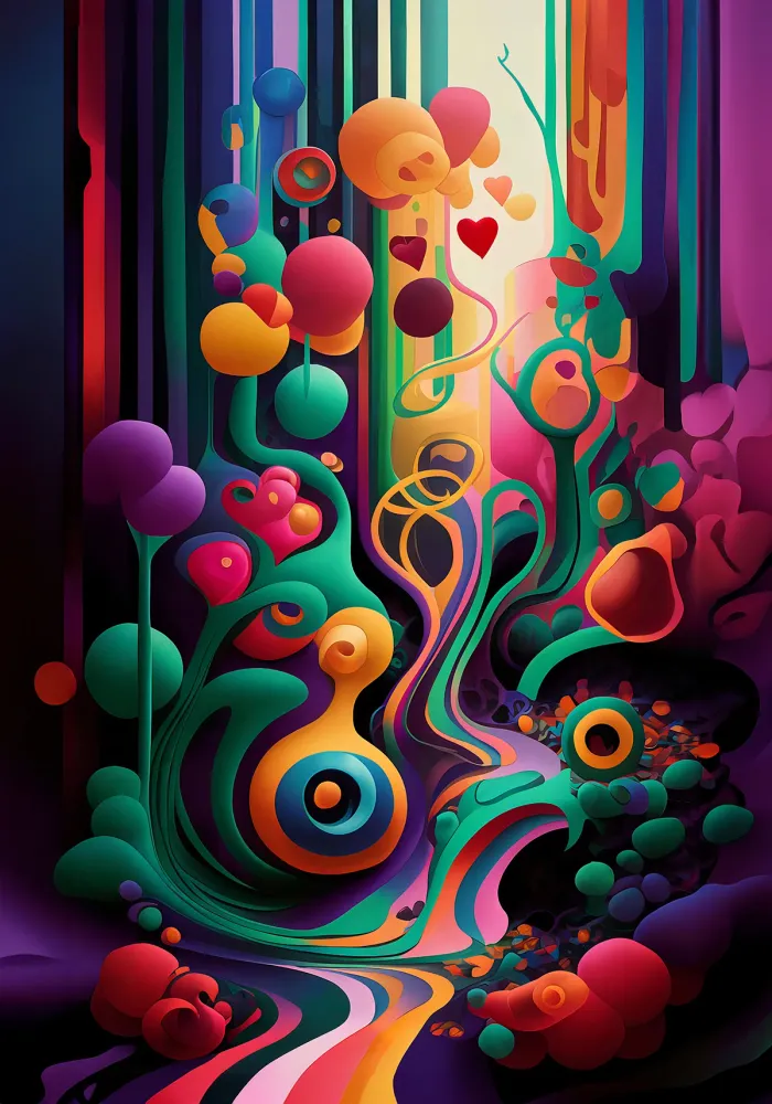 Vividly Surreal Forest