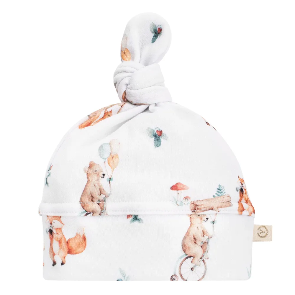 YOSOY Baby-Mütze Bio-Baumwolle Forest Friends 56