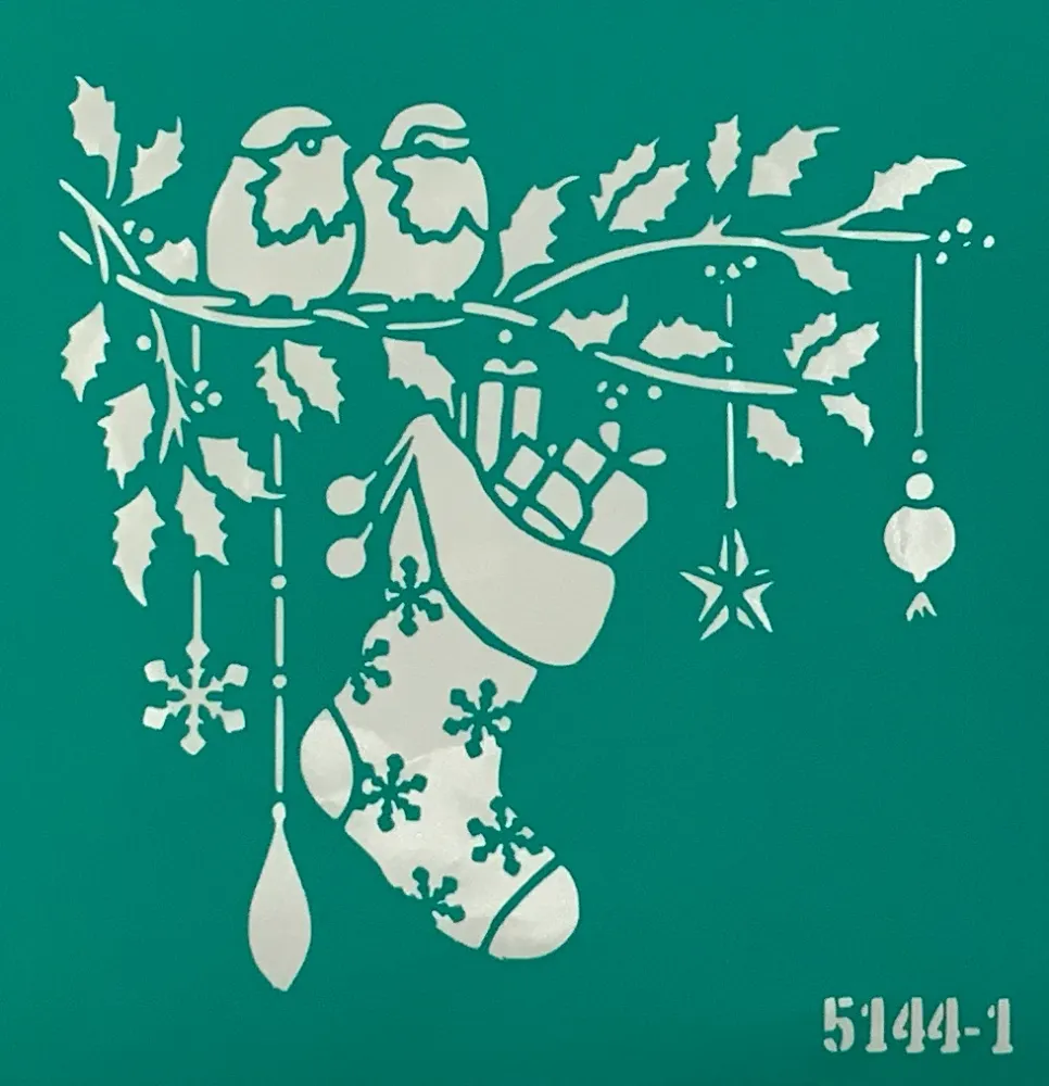 Schablone Weihnachtsstrumpf 20+20 cm