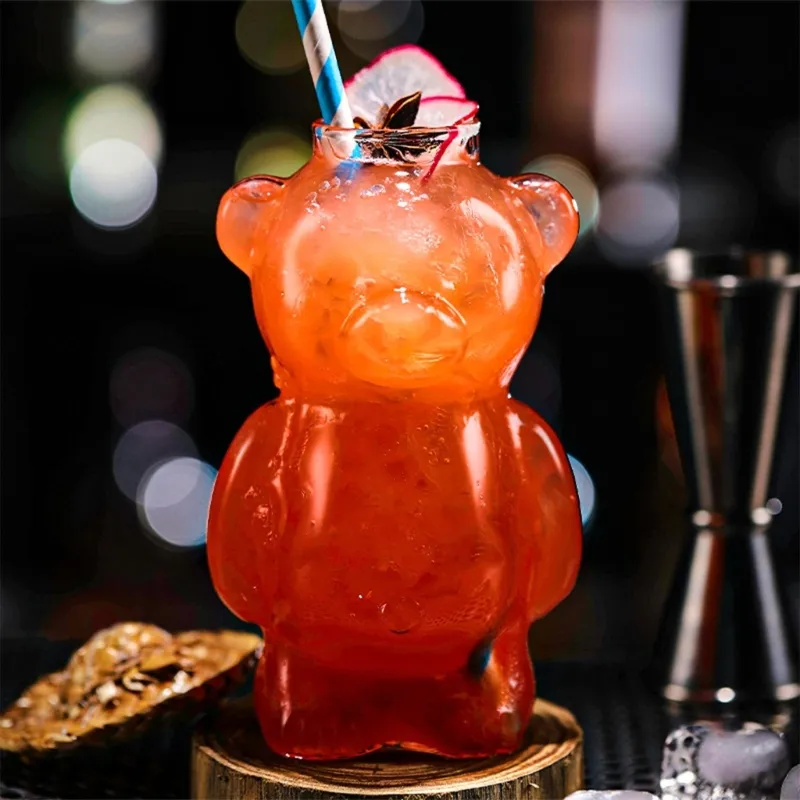 Cocktailglas Bärenform, neuartige Trinkgläser, Saft, Weinglas, transparentes Bier, Getränkeglas für die Bar zu Hause