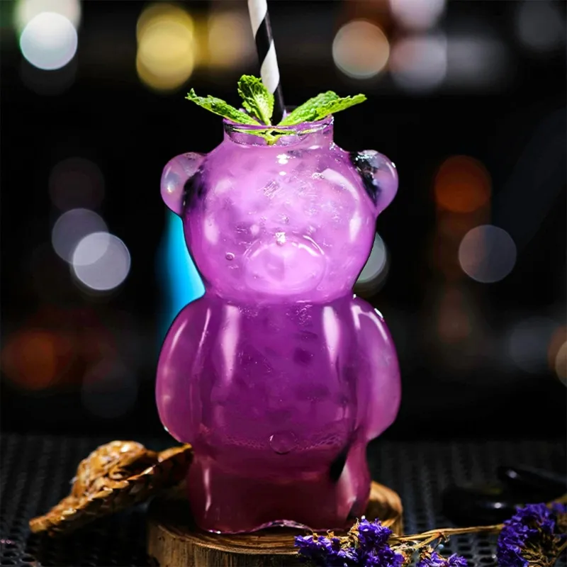 Cocktailglas Bärenform, neuartige Trinkgläser, Saft, Weinglas, transparentes Bier, Getränkeglas für die Bar zu Hause