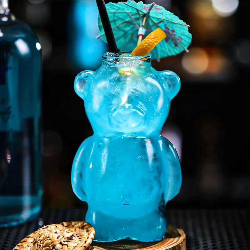 Cocktailglas Bärenform, neuartige Trinkgläser, Saft, Weinglas, transparentes Bier, Getränkeglas für die Bar zu Hause