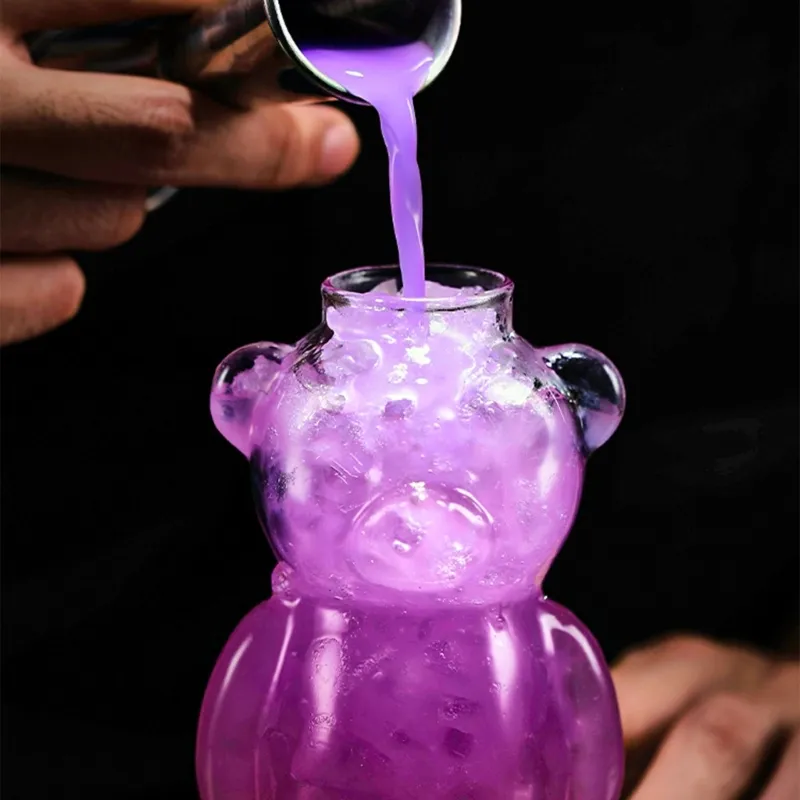 Cocktailglas Bärenform, neuartige Trinkgläser, Saft, Weinglas, transparentes Bier, Getränkeglas für die Bar zu Hause