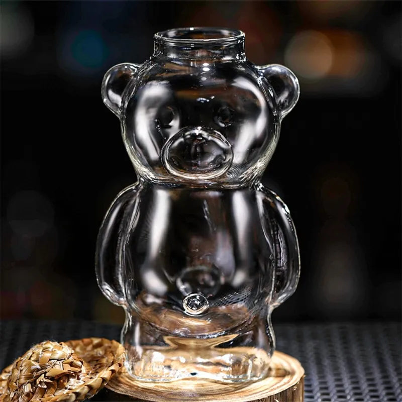 Cocktailglas Bärenform, neuartige Trinkgläser, Saft, Weinglas, transparentes Bier, Getränkeglas für die Bar zu Hause