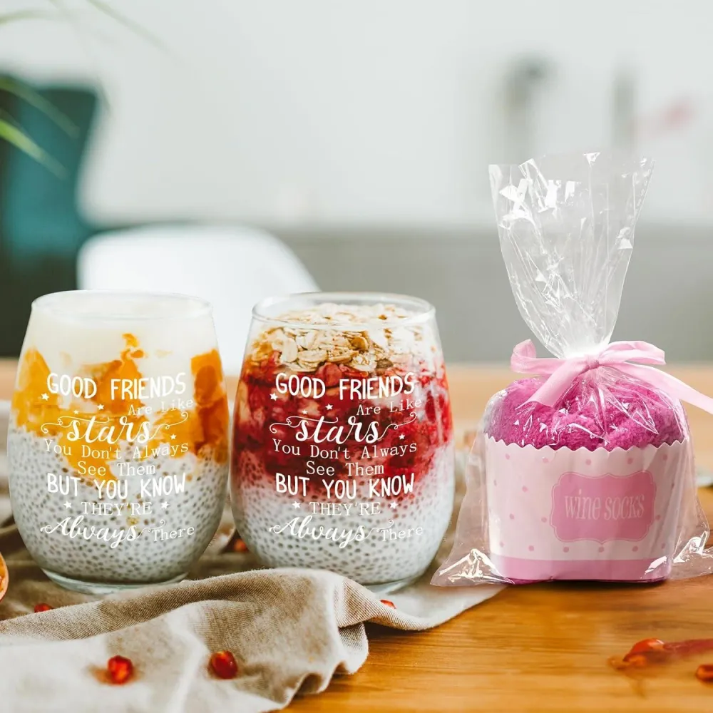 Joymaking Weinglas und Lustige Socken Geschenkset für beste
