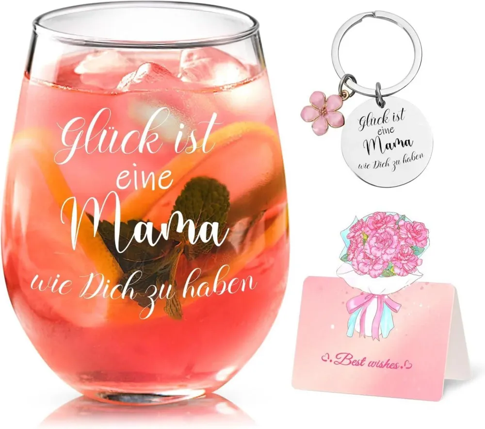 Personalisiertes Weinglas für Mama - Muttertagsgeschenk 17oz - Joymaking