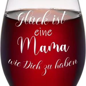 Weinglas mit Gravur Muttertag Geschenk Frauen 15oz