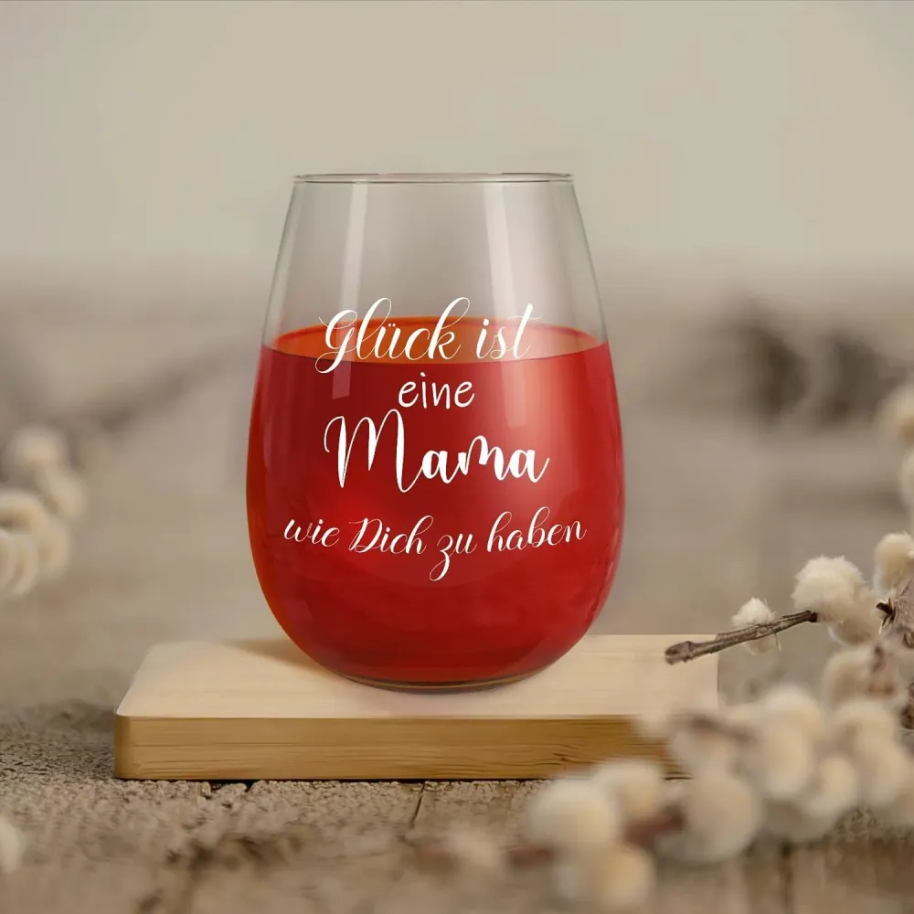 Weinglas mit Gravur Muttertag Geschenk Frauen 15oz