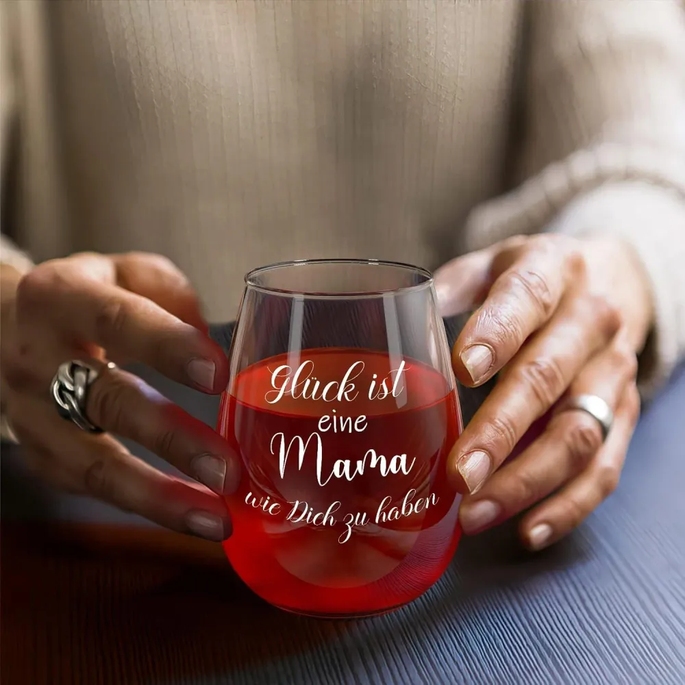 Weinglas mit Gravur Muttertag Geschenk Frauen 15oz