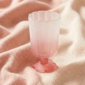 Weinglas mit mattierter rosa Oberfläche - 300 ml