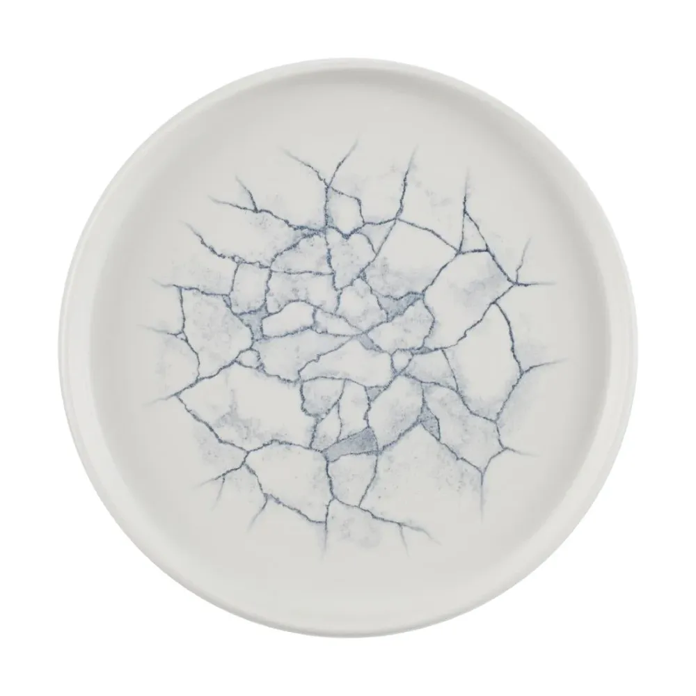 Churchill Studio Prints Kintsugi Teller mit Perlenwänden, Grau, 220 mm (6er-Pack) – CX697