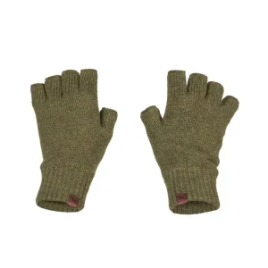 Back On Track Half Finger Gloves Olive S/M