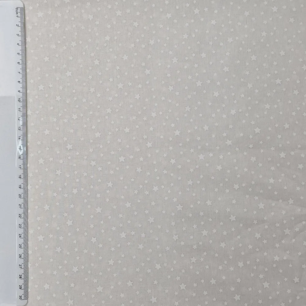 Baumwolle Poplin Sterne ecru
