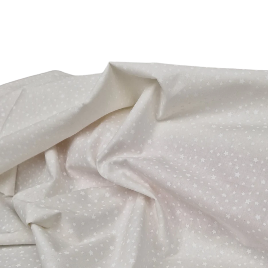 Baumwolle Poplin Sterne ecru