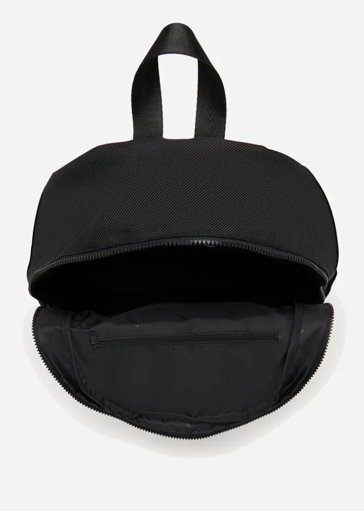 Contrast tape track backpack - black