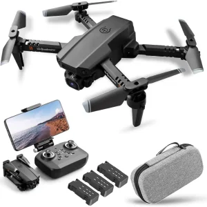 Goolsky Drohne mit Kamera 4K, Drohne Dual Kamera Track Flug Schwerkraftsensor Geste Foto Video Höhenhaltung Headless-Modus...
